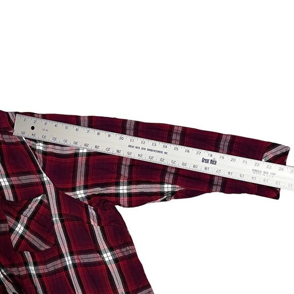 Torrid Shirt Womens 4XL Red Lizzie Twill Plaid Button Up Lumberjack Plus Size‎ 4 - Picture 8 of 12